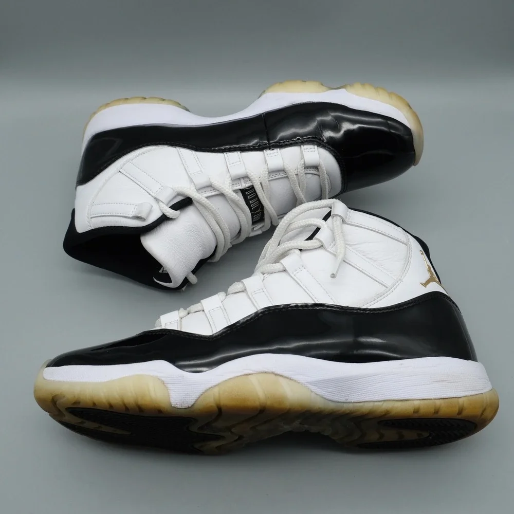 Nike Air Jordan 11 Retro Gratitude Mens 10 White Gold Black CT8012-170